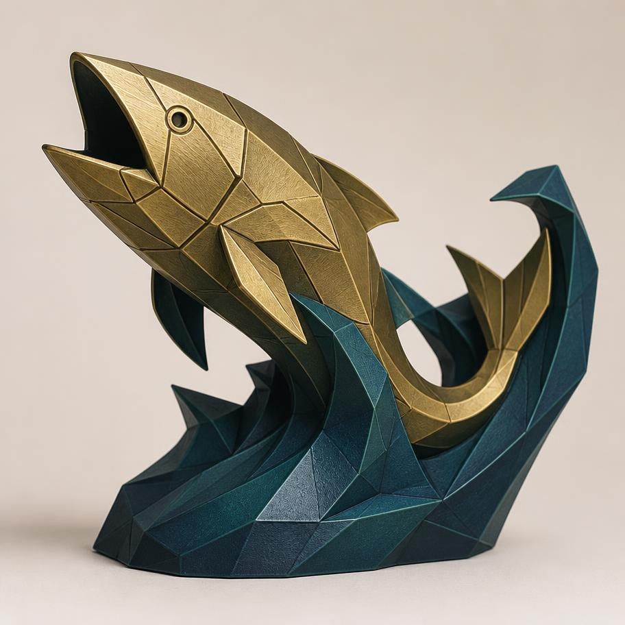 Jonah collectible concept — Great fish & wave